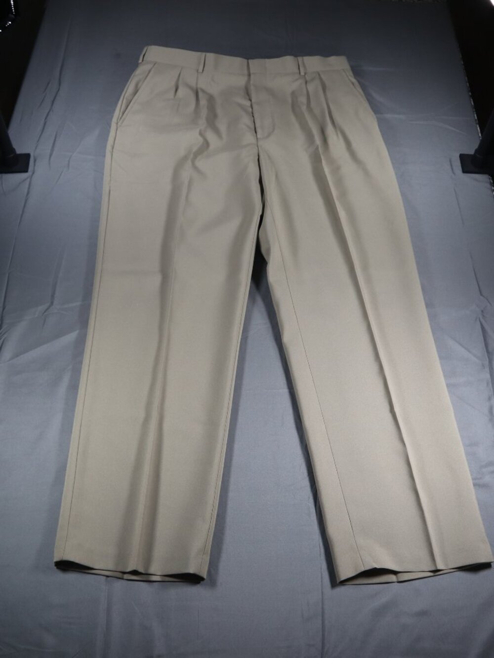 Men's John Blair Dress Pants size 38 Waist Large Inseam Polyester Khaki NWT